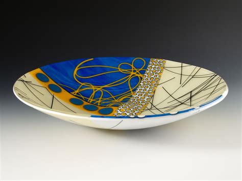 We'll Never Be Royals Large Blue Glass Bowl