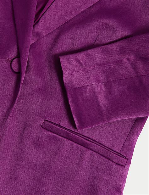 Buy Satin Look Relaxed Single Breasted Blazer at Marks & Spencer