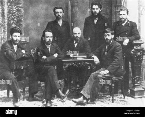 RUSSIAN MARXISTS, 1897. /nFuture Bolshevik leader Vladimir Lenin (center), future Menshevik ... - leader of mensheviks