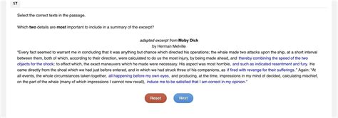 Select the correct texts in the passage. Which two details are most ...