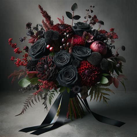 Flower Bouquet Black and Red: A Mesmerizing Blend of Elegance and ...