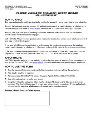 Print Out Medicaid Application Wisconsin 2020-2025 - Fill and Sign ...