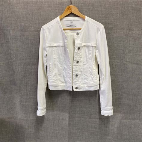 J Brand Womens White denim jacket Size S (s)