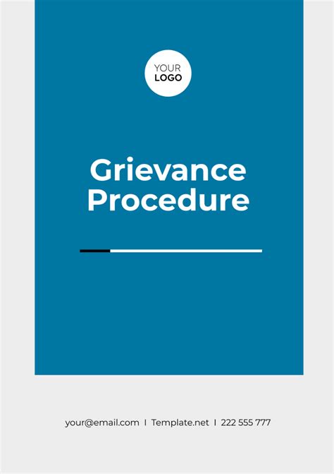 Free Grievance Procedure Template to Edit Online