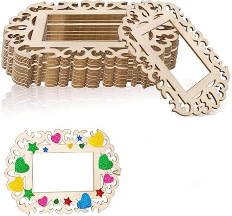 American Elm 18 Pcs Unfinished Wooden Picture Frames for Crafts ...