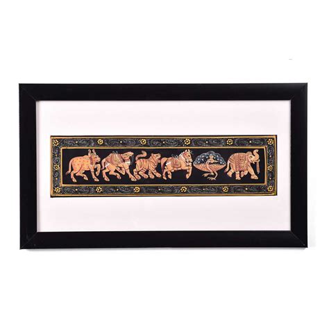 Classical Framed Pattachitra Animal Painting (17.5*10.5 Inches) – TOKENZ