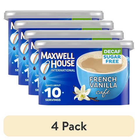 (4 pack) Maxwell House International French Vanilla Sugar Free Decaf ...