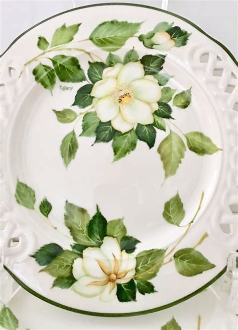 Vintage Italy Brunelli "Tiffany" Dinner Plates, Set of Four at 1stDibs | brunelli plates made in ...