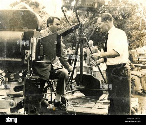 Aviator Douglas Bader and movie director Lewis Gilbert on the set of ...