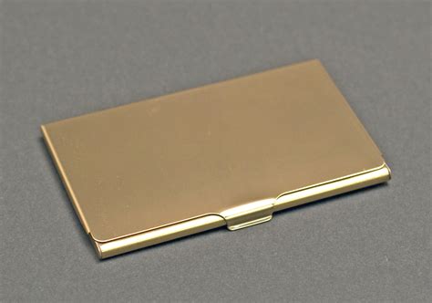 Gold Business Card Holder - Rich 14k gold calling card case, money clip ...