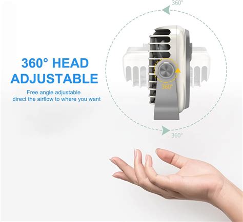 Buy None-branded Mini USB Desk Fan Quiet with 3 Speeds - Hangable 6.3in ...