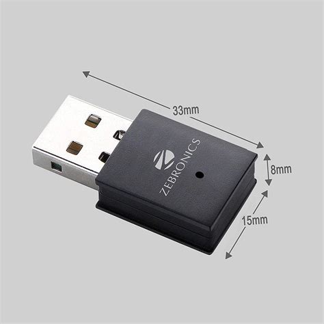 Zebronics ZEB-USB300WF 300Mbps WiFi Adapter Supports Advanced Security ...