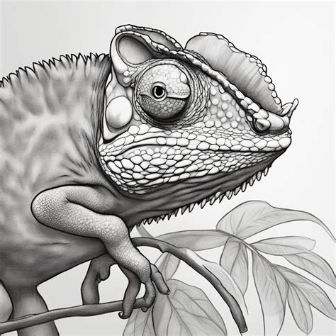 How to draw Chameleon - Trying drawing