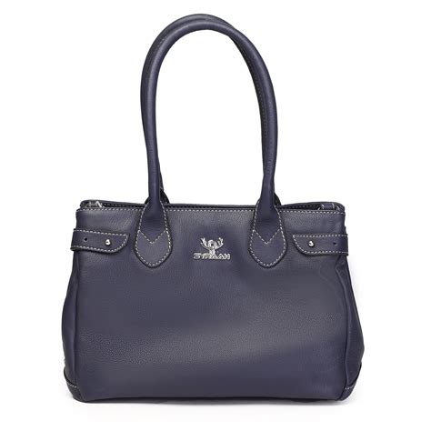 Syraah Elegant Handbag - Blue - Full Grain Leather – SYRAAH
