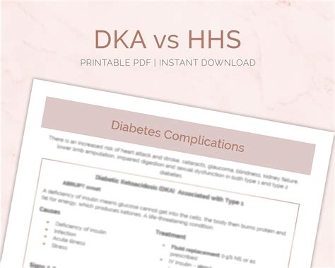 Dka and hhs study guide nursing notes diabetic ketoacidosis ...