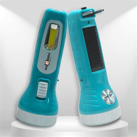 Pick Ur Needs Mini Solar Rechargeable Flashlight Two-Pin Plug LED Torc