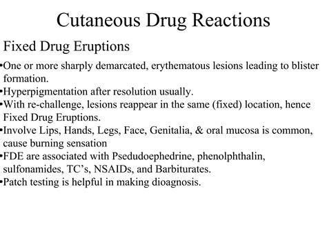 Cutaneous drug reactions | PDF