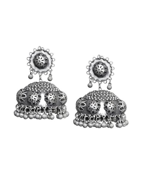 The Oversized Quirky Metal Bump Jhumkas – Cippele