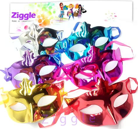 Buy Ziggle Party Mask Birthday Mask Multi Colored Witch Mask Butterfly ...