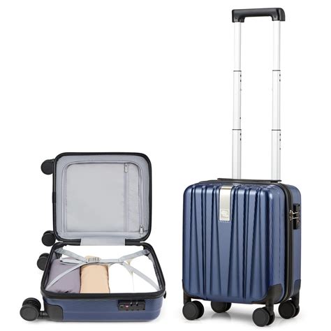 Hanke 16 Inch Underseat Carry On Luggage with Wheels Hard Shell ...