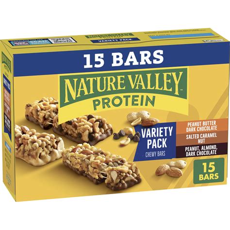 Nature Valley Protein Chewy BCF26 Snack Bars, Variety Pack, 15 Bars, 21 ...
