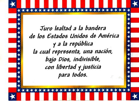 Pledge Of Allegiance In Spanish