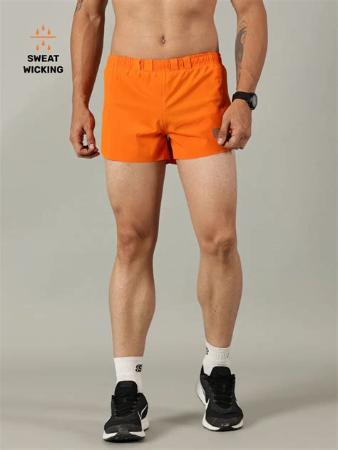 Men Race Shorts 3 inch - Orange | 42KM – FortytwoKM