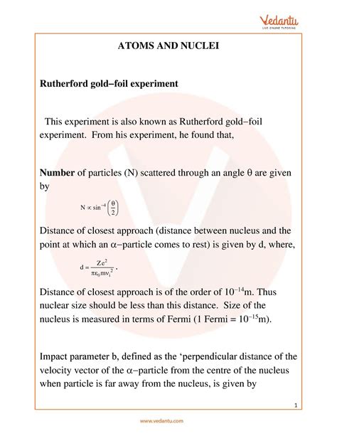 JEE Main 2023 Atoms and Nuclei Revision Notes - Free PDF Download ...