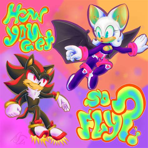 Rouge and Shadow by TheFluffyIdiot on DeviantArt