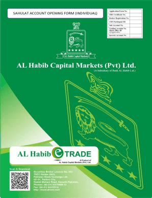 Fillable Online Sahulat Account Opening Form - Central Depository ...