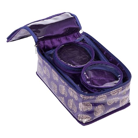 Kuber Industries Laminated Satin Locker Jewellery Kit Organiser (Purple ...