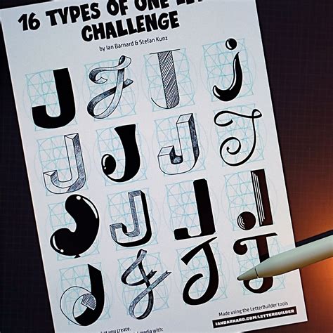 16 Types of Letter J - Hand Lettering Challenge
