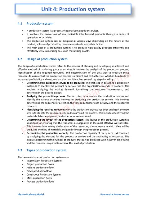 IBM Unit 4: Production Systems Overview and Design Principles - Studocu