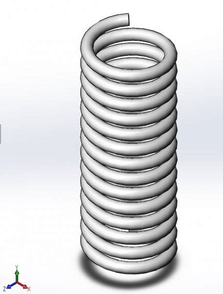 Making a Spring SolidWorks 2021 的图像结果