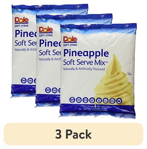 (3 pack) Dole Soft Serve Mix, Pineapple Flavor - 4.75 lbs / 70.4 oz ...