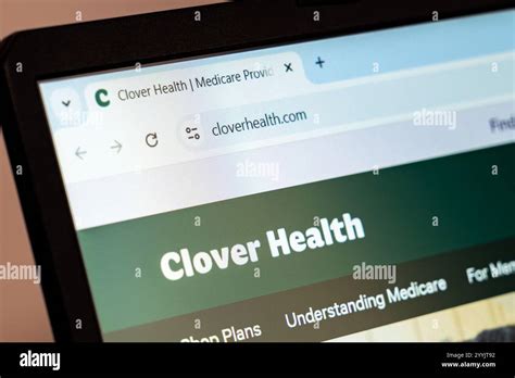 New York, USA - December 21, 2024: Website screenshot of Clover Health ...