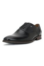 Buy Men Black PU Oxford Shoes Online - 702723 | Louis Philippe