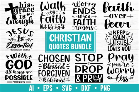 Christian SVG T-shirt Design Bundle Graphic by Tshirt_Designs2 ...
