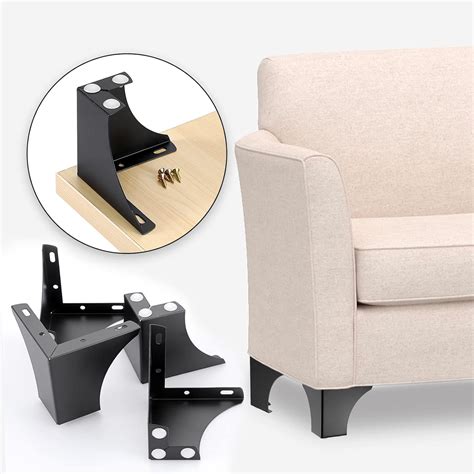 OwnMy 4PCS Metal Furniture Legs 4 Inch Black Sofa India | Ubuy