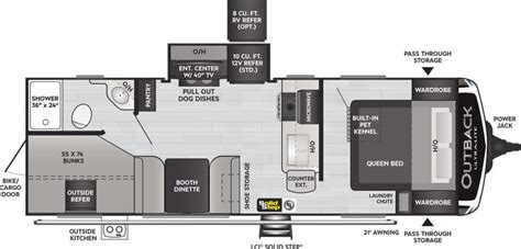 outback travel trailers floor plans
