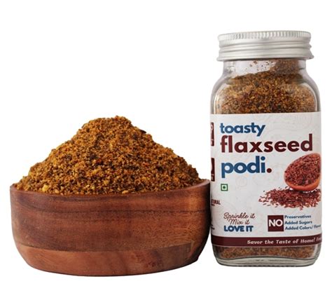Buy Toasty Flaxseed Podi Online from Kitchen Koundinyasa at Best Price