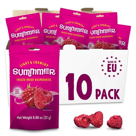 Amazon.com: Freeze Dried Fruit Raspberries Slices - 10 Pack Single ...