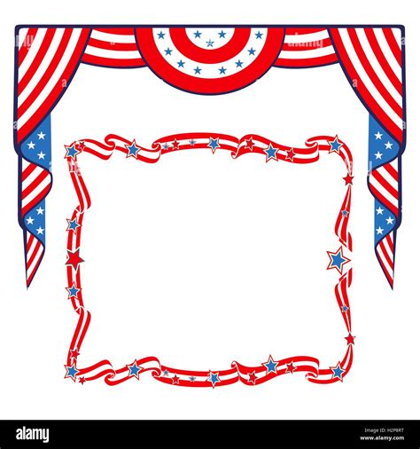 US Flag patriotic border template Stock Vector Image & Art - Alamy
