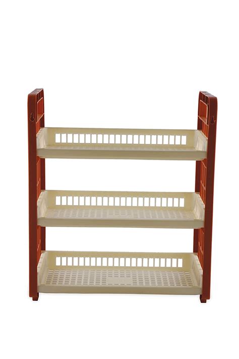 BMS Lifestyle Plastic Multi-Utility 3 Tier Kitchen Rack (Beige ...