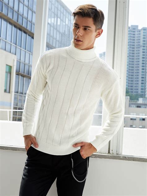 White Pullover Sweater Men's