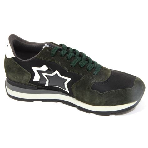 G3304 sneaker uomo ATLANTIC STARS ANTAR green suede/fabric shoe man