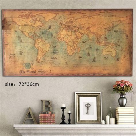 Buy Retro Old Art Paper Painting Home Decor Wall Poster Nautical Ocean ...