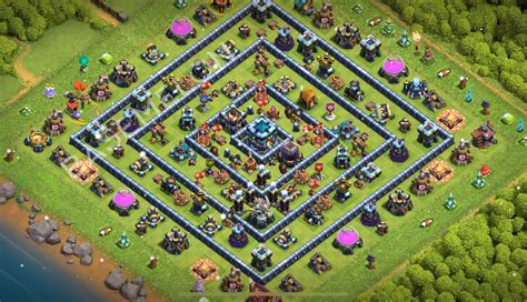 Town Hall 13 Trophy/Defense COC Base Layout 2026 with Copy Link • TH13 ...