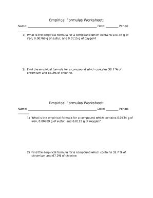 Empirical ulas Worksheet: Doc Template | pdfFiller
