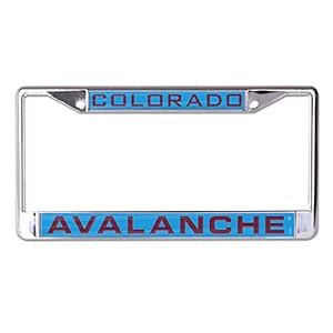 NHL Colorado Avalanche Inlaid Metal License Plate Frame, 2-Tag Corners ...
